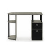 Furinno 15111 JAYA Simplistic Computer Study Desk with Bin Drawers, French Oak Grey/Black