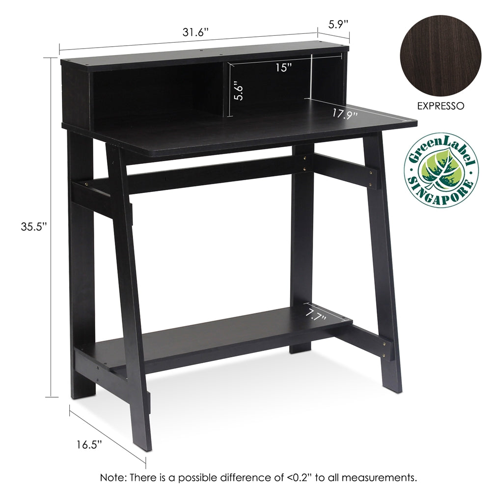 Simplistic A Frame Computer Desk, Espresso - Furinno