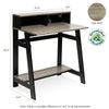 Simplistic A Frame Computer Desk, Black/French Oak Grey - Furinno