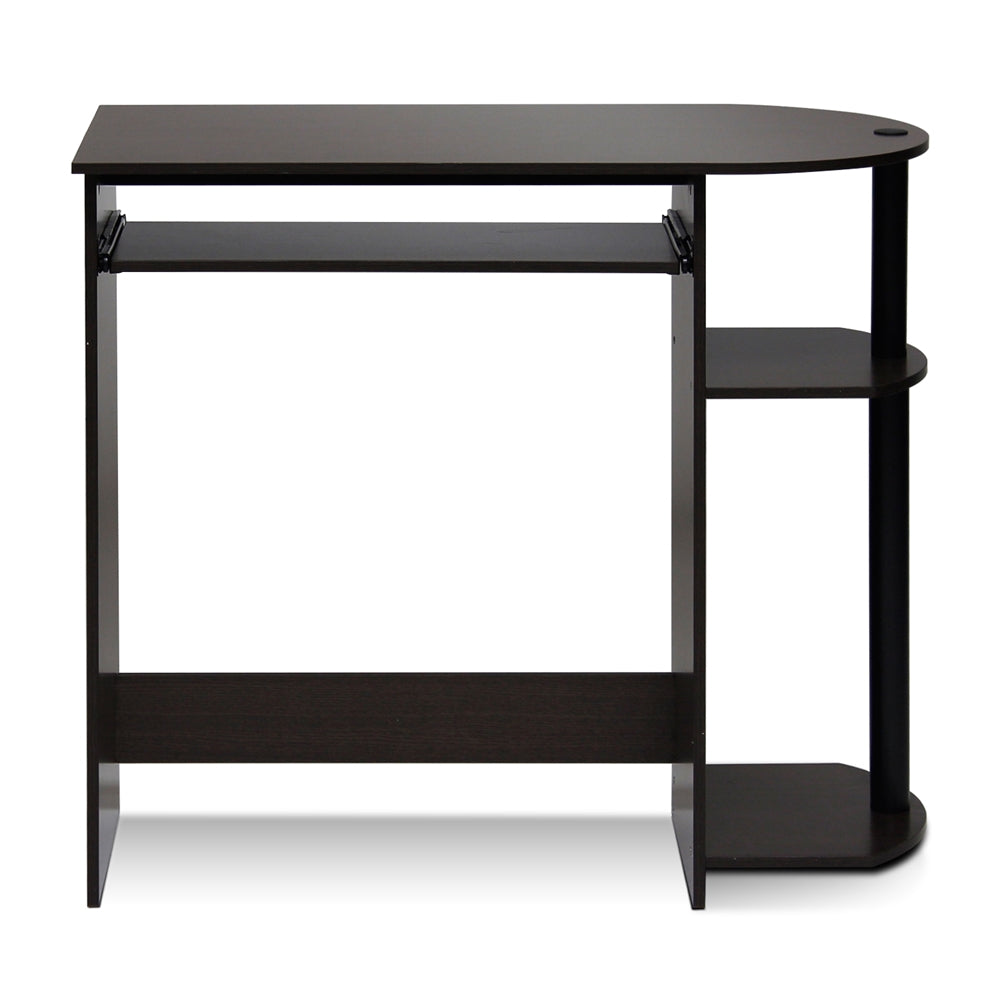 Simplistic Easy Assembly Computer Desk, Dark Brown - Furinno