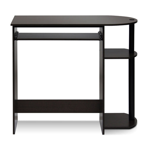 Simplistic Easy Assembly Computer Desk, Dark Brown - Furinno