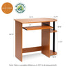 Easy Assembly Computer Desk, Light Cherry - Furinno