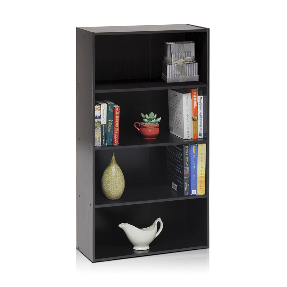 Pasir 4-Tier Open Shelf, Espresso - Furinno
