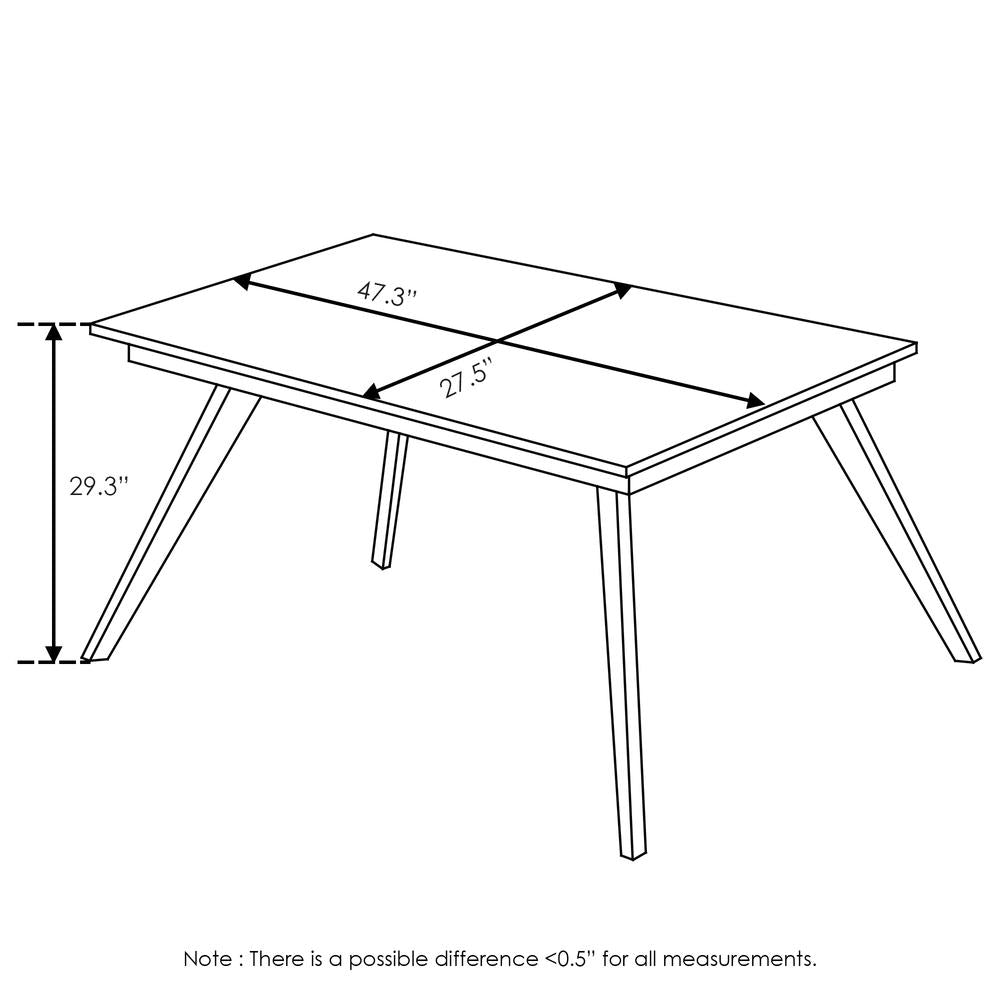 Furinno Redang Outdoor 4-Leg Rectangular Smart Top Table, Cement