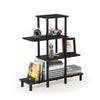 Furinno Turn-N-Tube 4-Tier Design Display Rack, Espresso/Black