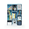 Furinno 11-Cube Reversible Open Shelf Bookcase, White/Light Blue