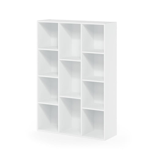 Furinno 11-Cube Reversible Open Shelf Bookcase, White