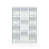 Furinno 11-Cube Reversible Open Shelf Bookcase, White