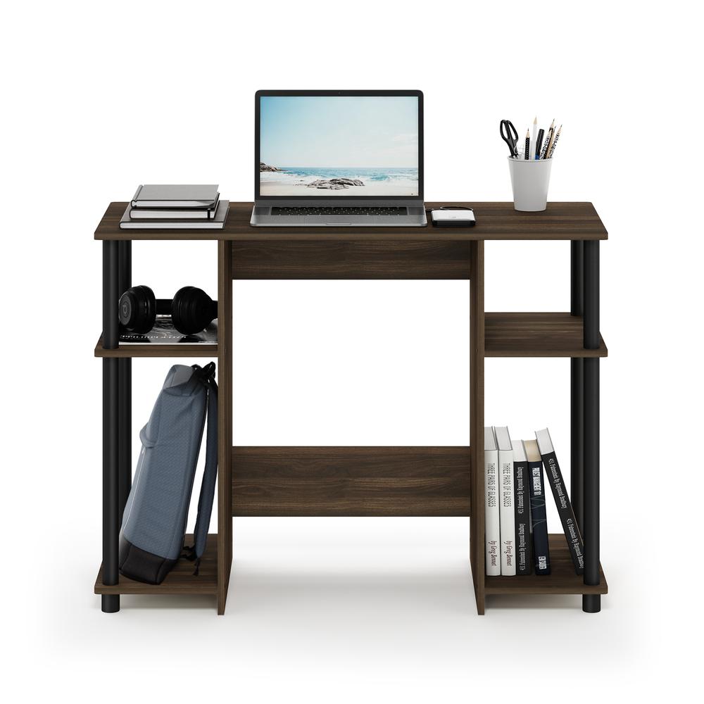 Furinno 15112 JAYA Compact Computer Study Desk, Columbia Walnut/Black