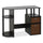 15111 JAYA Simplistic Computer Study Desk with Bin Drawers, Espresso - Furinno