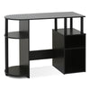 15111 JAYA Simplistic Computer Study Desk with Bin Drawers, Espresso - Furinno