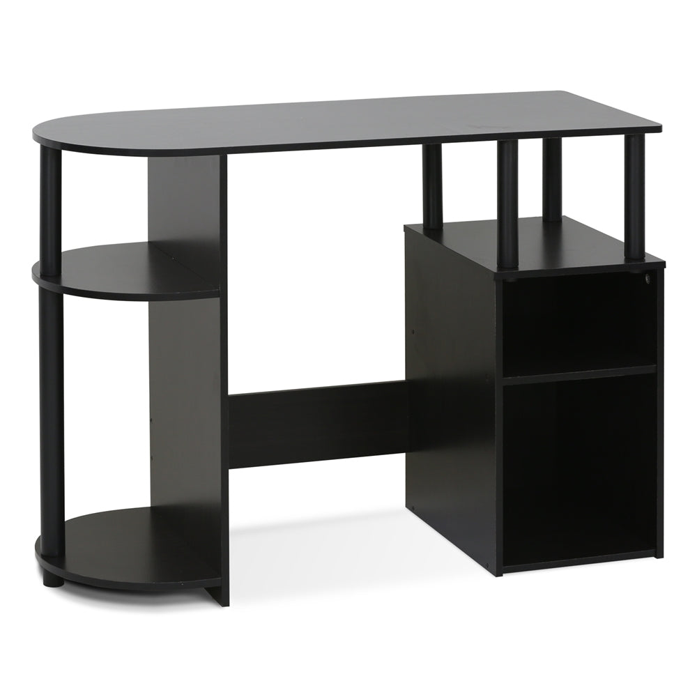 15111 JAYA Simplistic Computer Study Desk with Bin Drawers, Espresso - Furinno