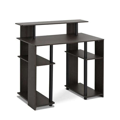 JAYA Simple Design Computer Writing Desk, Walnut, - Furinno