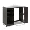 15110 JAYA Modern Computer Study Desk, Espresso - Furinno
