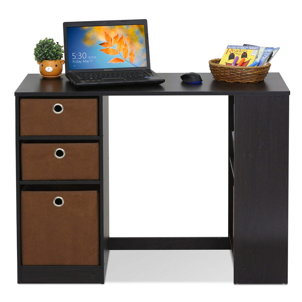 15110 JAYA Modern Computer Study Desk, Espresso - Furinno