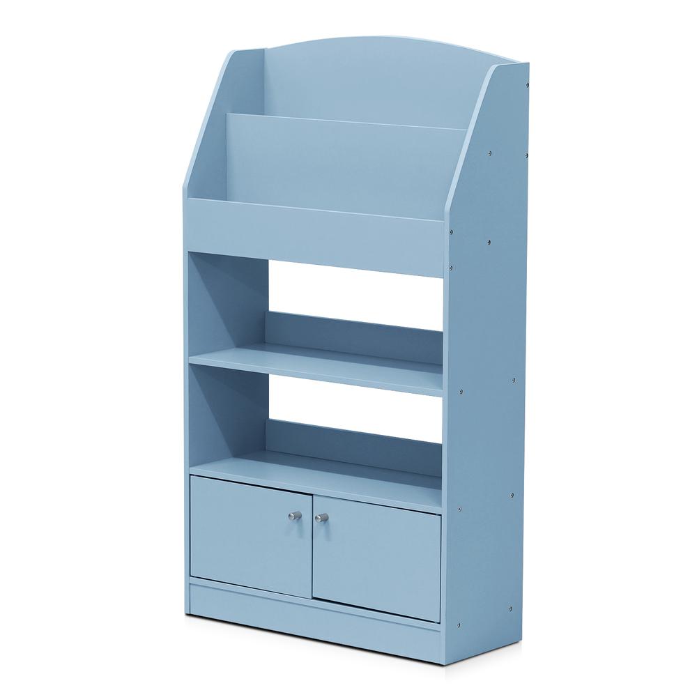 Kidkanac Magazine/Bookshelf with Toy Storage Cabinet, Light Blue - Furinno