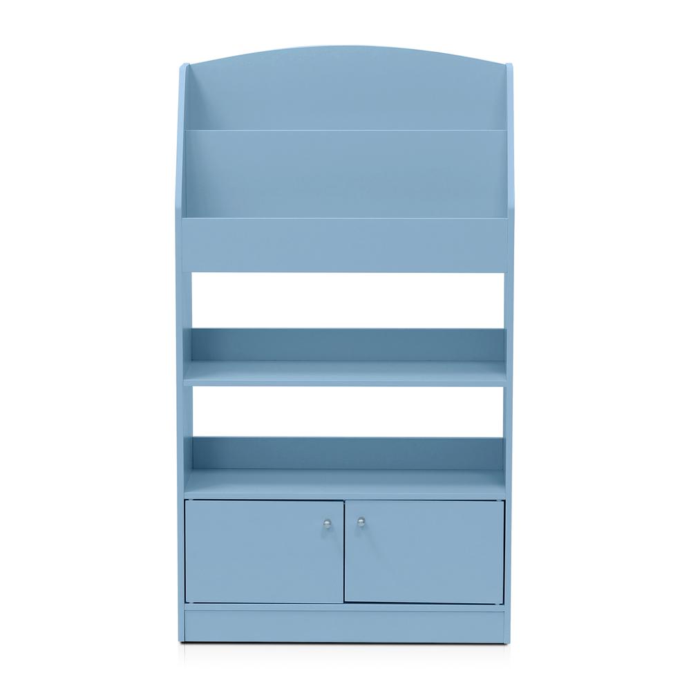 Kidkanac Magazine/Bookshelf with Toy Storage Cabinet, Light Blue - Furinno