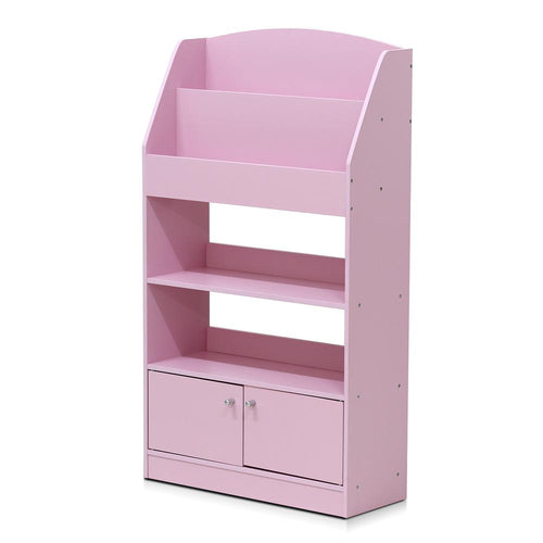 Kidkanac Magazine/Bookshelf with Toy Storage Cabinet, Pink - Furinno