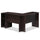 Furinno Indo L-Shaped Desk with Bookshelves, Espresso