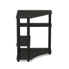 Turn-N-Tube Space Saving Corner Desk with Shelves, Espresso/Black - Furinno