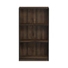 Furinno 99736 Basic 3-Tier Bookcase Storage Shelves, Columbia Walnut/Black