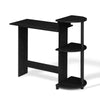Compact Computer Desk with Shelves, Americano/Black - Furinno