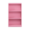 Furinno Basic 3-Tier Bookcase Storage Shelves, Pink, 99736PI