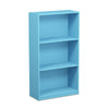 Furinno Basic 3-Tier Bookcase Storage Shelves, Light Blue, 99736LBL