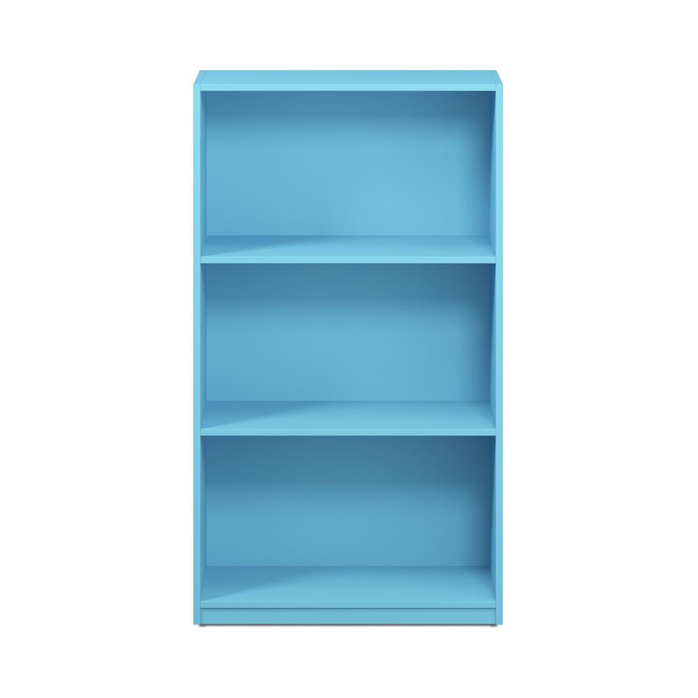 Furinno Basic 3-Tier Bookcase Storage Shelves, Light Blue, 99736LBL
