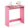 Simplistic Study Table, Pink/White - Furinno