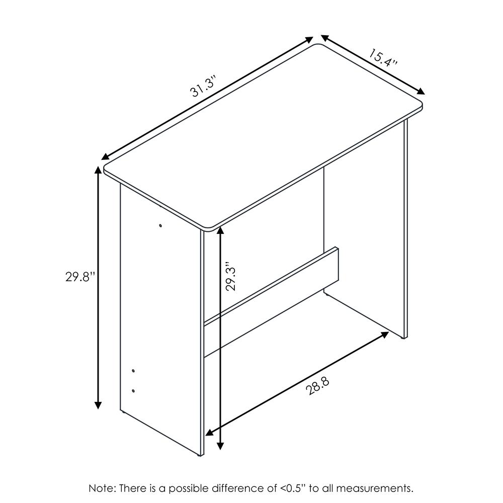 Simplistic Study Table, Light Blue/White - Furinno