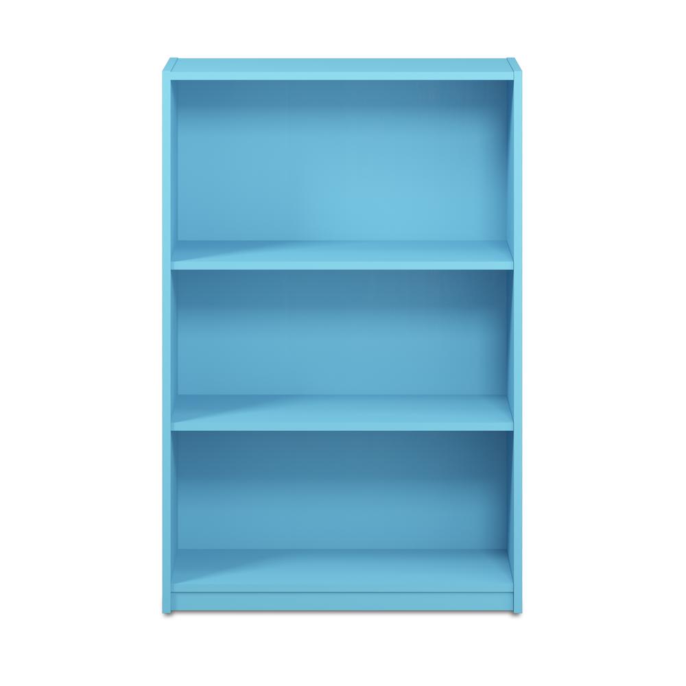 Furinno JAYA Simple Home 3-Tier Adjustable Shelf Bookcase, Light Blue, 14151R1LBL