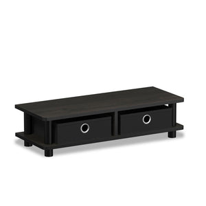 Turn-N-Tube Monitor Stand, Espresso/Black - Furinno