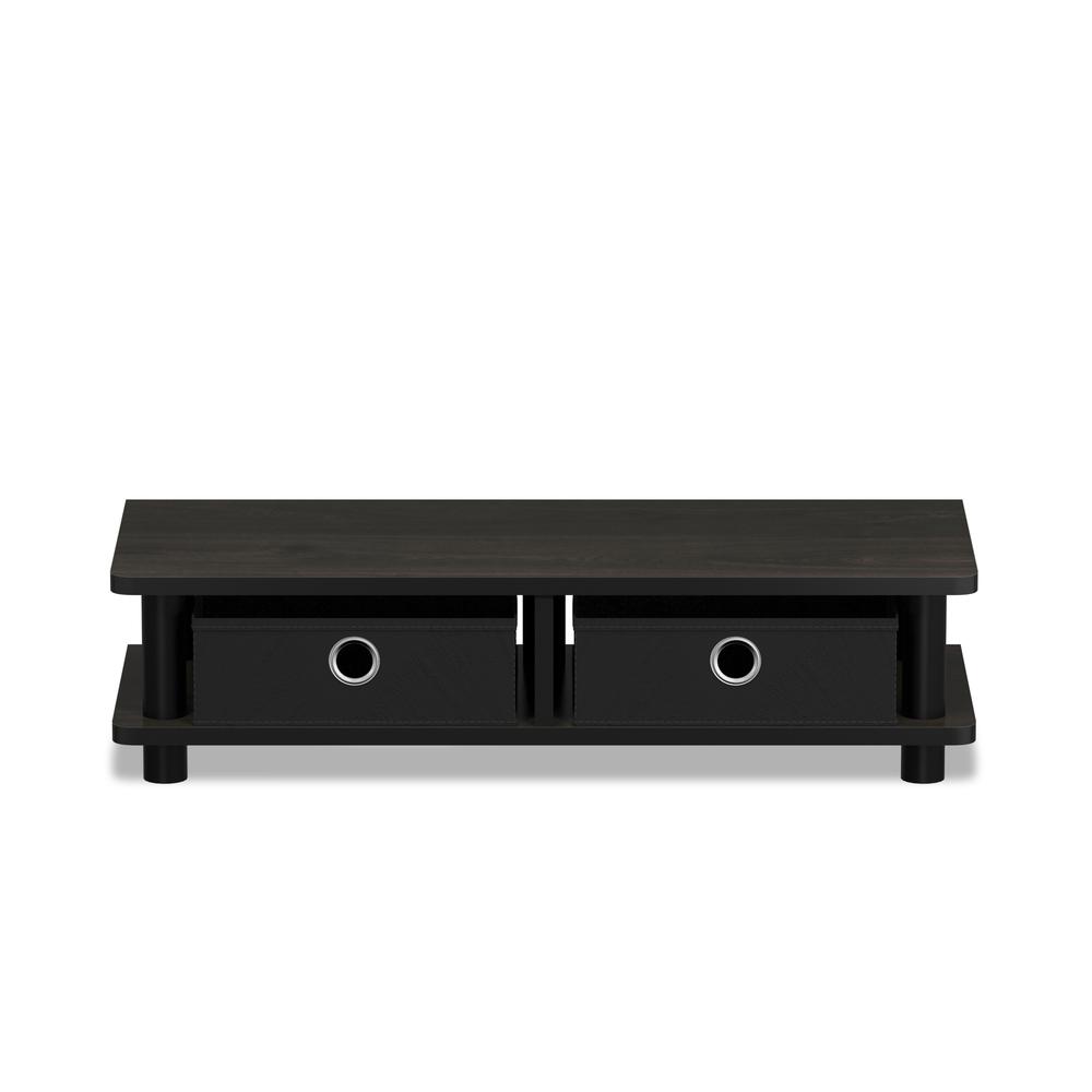 Turn-N-Tube Monitor Stand, Espresso/Black - Furinno