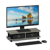 Turn-N-Tube Monitor Stand, French Oak Grey/Black - Furinno