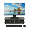 Turn-N-Tube Monitor Stand, French Oak Grey/Black - Furinno