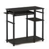 Abbott Computer Desk with Bookshelf, Espresso/Black, 17097EX/BK - Furinno