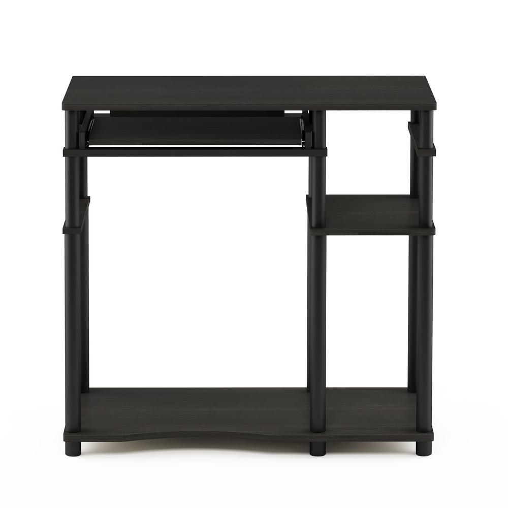 Abbott Computer Desk with Bookshelf, Espresso/Black, 17097EX/BK - Furinno