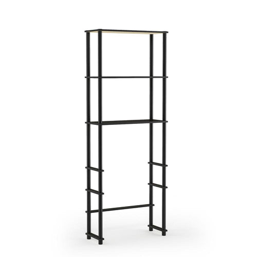 Turn-N-Tube Toilet Space Saver with 3 Shelves, Espresso/Black, 99763EX/BK - Furinno