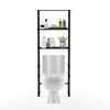 Turn-N-Tube Toilet Space Saver with 3 Shelves, Espresso/Black, 99763EX/BK - Furinno