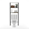 Turn-N-Tube Toilet Space Saver with 3 Shelves, French Oak Grey/Black, 99763GYW/BK - Furinno