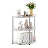 Furinno Frans Turn-N-Tube Half Round Console Table, White Oak