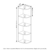 Furinno Pasir 4-Tier Corner Open Shelf Bookcase, White
