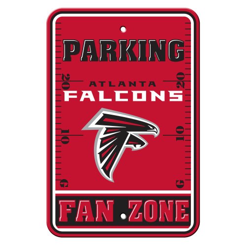 Atlanta Falcons Sign 12x18 Plastic Fan Zone Parking Style CO -