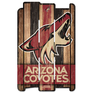 Arizona Coyotes Sign 11x17 Wood Fence Style - WinCraft