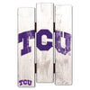 TCU Horned Frogs Sign 11x17 Wood Fence Style White - WinCraft