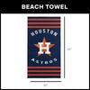 Houston Astros MLB Stripes Beach Towel 30 X 60 Inches - Northwest