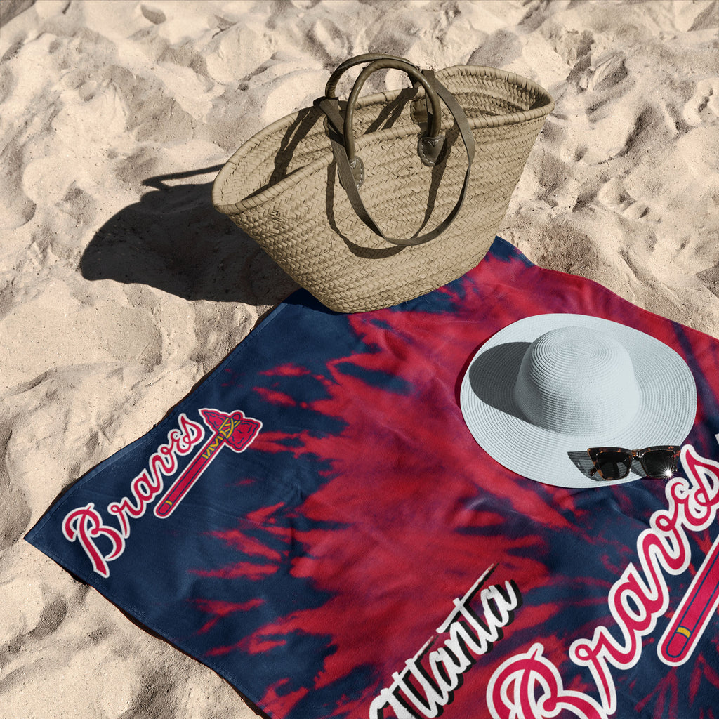 Atlanta Braves MLB Psychedelic Beach Towel 30 X 60 Inches - Northwest