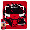 Chicago Bulls Blanket 46x60 Micro Raschel Dimensional Design Rolled - The Northwest Company