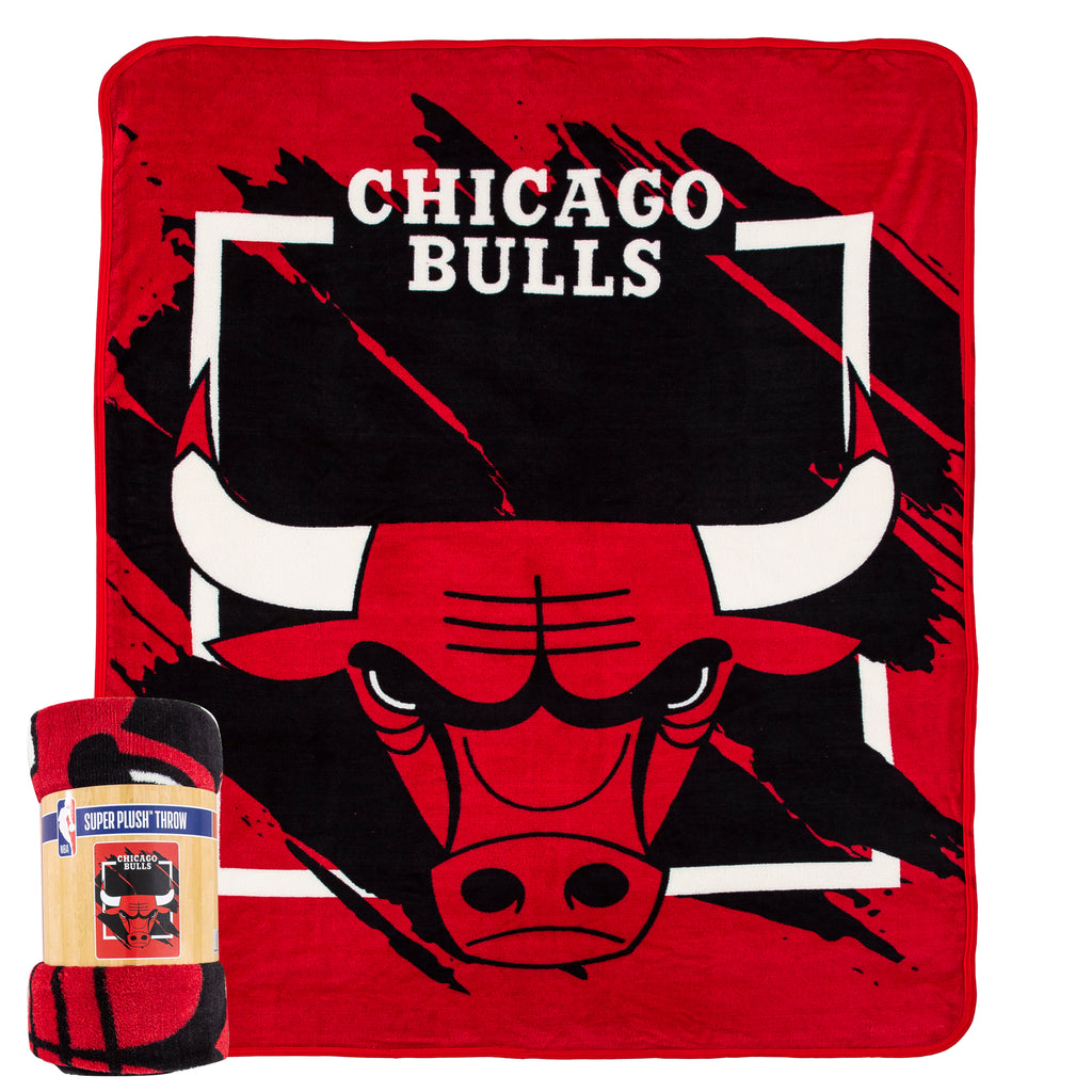 Chicago Bulls Blanket 46x60 Micro Raschel Dimensional Design Rolled - The Northwest Company